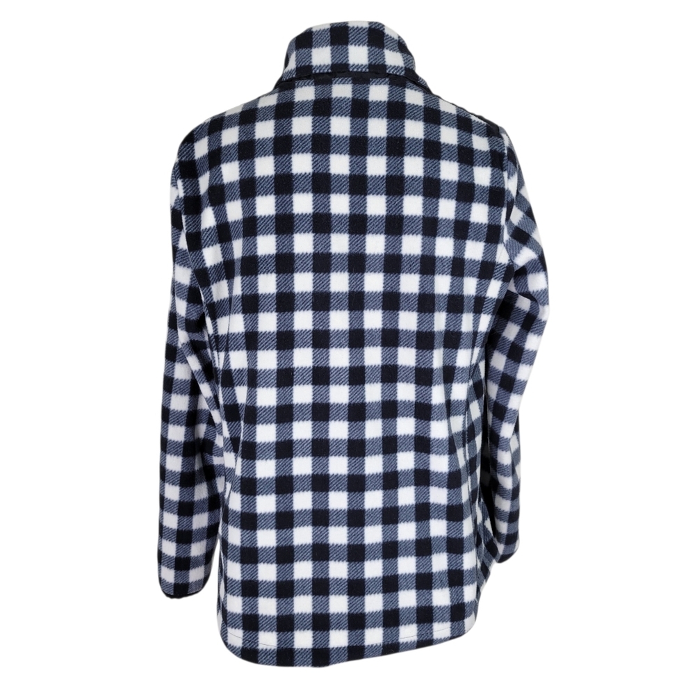 Lauren Ralph Lauren Quilted Puffer Jacket Size L Buffalo Plaid Fleece Arms Back - Picture 5 of 10